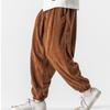 Ymosrh Mens Joggers, Men Sweatpants Joggers with Pockets Athletic Pants Long Tall Men's Trousers, Japanese Retro Corduroy Loose Casual Shorts, Work Safety Trousers Pants Fit Track (3XL, Brown) view 2