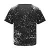 Baby It's Cold Outside Tshirt Women Christmas Snowman Bleached Shirts Casual V Neck Short Sleeve Letter Print Tee Tops view 3