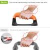 Kipika Push Up Bars, Pushup Stands With Thickened Soft Plastic Handle, Stable and Non-Slip Base, Pushup Handles Perfect for Floor Strength Training (A: Black & Orange) view 3