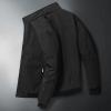 Maiyifu-GJ Men's Full Zip Windproof Jacket Fleece Lined Slim Fit Casual Coat Outdoor Long Sleeve Thermal Windbreaker (Black,X-Large) view 2