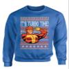 ALLNTRENDS It's Turbo Time Ugly Christmas Sweater Xmas Party Sweatshirt (4XL, Royal Blue) view 1