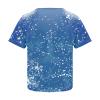 Baby It's Cold Outside Tshirt Women Christmas Snowman Bleached Shirts Casual V Neck Short Sleeve Letter Print Tee Tops view 3