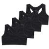 ikasus Girls Everyday Bra Students Sports Bra Cotton Breathable Bra Seamless Racerback Bralette Comfortable Soft Bras for Aged 9-14 Black view 1
