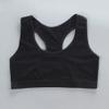 ikasus Girls Everyday Bra Students Sports Bra Cotton Breathable Bra Seamless Racerback Bralette Comfortable Soft Bras for Aged 9-14 Black view 3