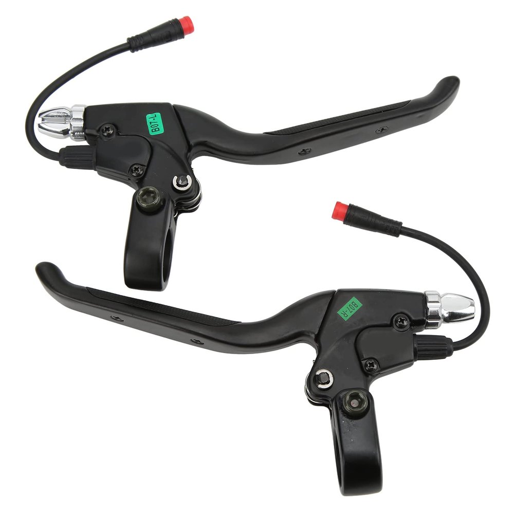 VGEBY Electric Scooter Left Right Brake Lever, Aluminum Alloy Brake Handle with 2pin Connector for 10 Inch Electric Scooter Electric Brake Lever