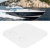 14.75 x 14.5in Marine Deck Access Hatch & Lid ABS Material Boat Deck Hatch Deck Access Hatch Inspection Cover with Lock 180 Hinged Lid(White) view 4