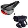 DAWAY A14 Loud Bike Horn and DAWAY C66 Comfortable Touring Bike Seat with Taillight - Soft Bike Saddle and 5 Modes Sound 110 DB Bicycle Cycling Handlebar Ring Alarm Bells, Practical Gift for Men Women view 1