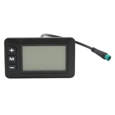 36V Electric Bike LCD Display Meter Panel Bike Computer Bicycle Speedometer Multi Information Display 5 Pin Waterproof Interface for 22.2mm/0.9in Diameter E~Bike Handlebar