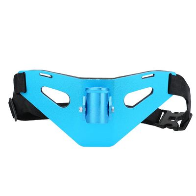 Fishing Fighting Waist Belt,Aluminium Alloy Fishing Rod Pole Holder Stand Up Waist Fighting Belt for Fishing (Blue)