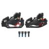 Bike Brakes Big Pistons,2 Way Brake Pad,Large Piston Folding Bike Disc Brake Movement Lightweight Aluminum Alloy Mountain Bike Hydraulic Disc Brakes[Black] view 1