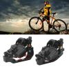 Bike Brakes Big Pistons,2 Way Brake Pad,Large Piston Folding Bike Disc Brake Movement Lightweight Aluminum Alloy Mountain Bike Hydraulic Disc Brakes[Black] view 3