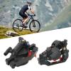 Bike Brakes Big Pistons,2 Way Brake Pad,Large Piston Folding Bike Disc Brake Movement Lightweight Aluminum Alloy Mountain Bike Hydraulic Disc Brakes[Black] view 4