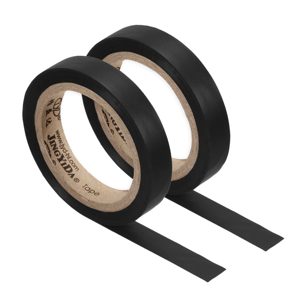 PATIKIL 26Ft Grip Finishing Tape, 2 Pack PVC Racquet Finishing Tapes Racket Accessories Sticky Seal for Tennis Badminton, Black