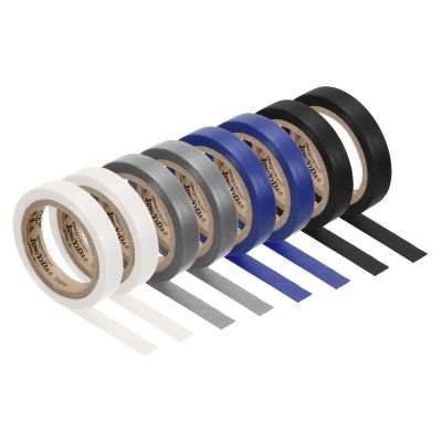 PATIKIL 26Ft Grip Finishing Tape, 8 Pack PVC Racquet Finishing Tapes Racket Accessories Sticky Seal for Tennis Badminton, Grey/Black/White/Blue