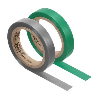 PATIKIL 26Ft Grip Finishing Tape, 2 Pack PVC Racquet Finishing Tapes Racket Accessories Sticky Seal for Tennis Badminton, Grey/Green