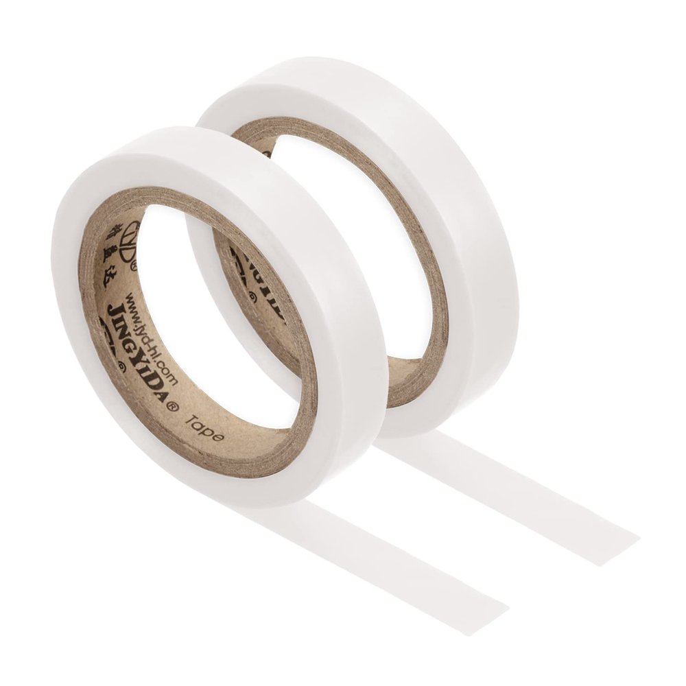 PATIKIL 26Ft Grip Finishing Tape, 2 Pack PVC Racquet Finishing Tapes Racket Accessories Sticky Seal for Tennis Badminton, White