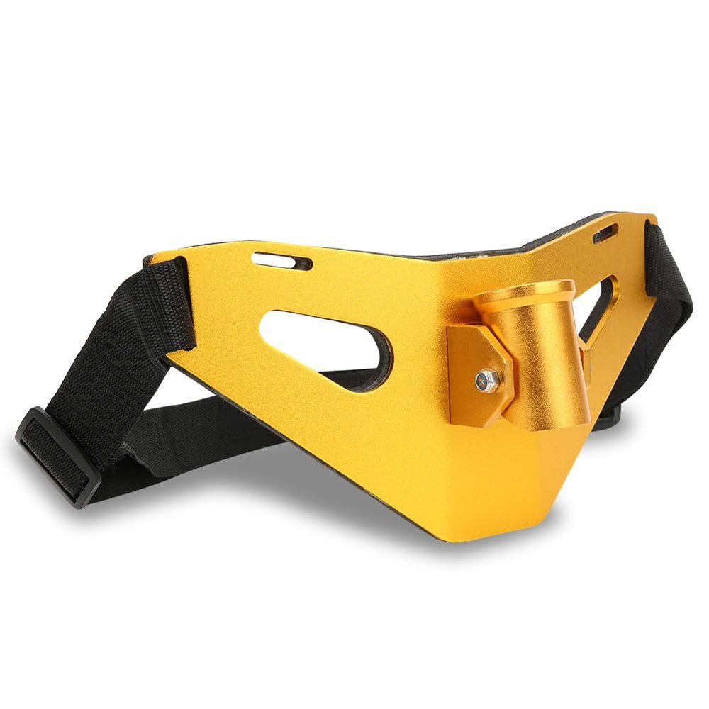 Fishing Fighting Waist Belt,Aluminium Alloy Fishing Rod Pole Holder Stand Up Waist Fighting Belt for Fishing (Gold)