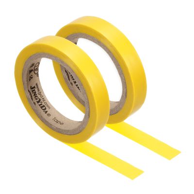 PATIKIL 26Ft Grip Finishing Tape, 2 Pack PVC Racquet Finishing Tapes Racket Accessories Sticky Seal for Tennis Badminton, Yellow