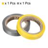 PATIKIL 26Ft Grip Finishing Tape, 2 Pack PVC Racquet Finishing Tapes Racket Accessories Sticky Seal for Tennis Badminton, Grey/Yellow view 3