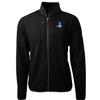 Cutter & Buck Men's Black Detroit Lions Cascade Eco Sherpa Big & Tall Fleece Full-Zip Throwback Jacket view 2