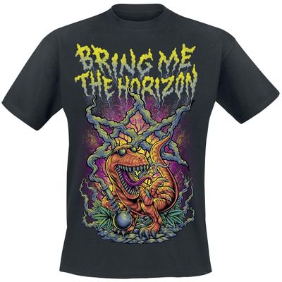 Bring Me The Horizon Men's Smoking Dinosaur T-Shirt X-Large Black
