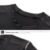 Hotfiary Men's Compression Shirts Quick Dry Athletic T-Shirts Compression Base Layer Tops for Sports Running (1 or 2pcs) view 2