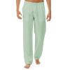 Ymosrh Men Sweatpants, Mens Jogger Sweatpants Men's Cargo Pants Relaxed Fit Sport Pants Athletic for with Pockets Summer Minimalist and Fashionable Cotton Linen Trousers Big Tall Pants (XL, Green) view 2