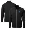 Cutter & Buck Men's Black Detroit Lions Adapt Eco Knit Hybrid Recycled Full-Zip Throwback Jacket view 1