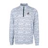 Cutter & Buck Men's Charcoal Cleveland Browns Throwback Logo Traverse Camo Print Stretch Quarter-Zip Pullover Top view 2