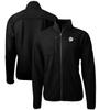 Cutter & Buck Men's Black Miami Dolphins Cascade Eco Sherpa Big & Tall Fleece Full-Zip Throwback Jacket view 1