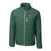 Cutter & Buck Men's Heather Green Green Bay Packers Throwback Logo Rainier PrimaLoft Eco Insulated Full-Zip Puffer Jacket view 2