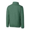 Cutter & Buck Men's Heather Green Green Bay Packers Throwback Logo Rainier PrimaLoft Eco Insulated Full-Zip Puffer Jacket view 3