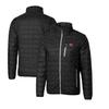 Cutter & Buck Men's Black San Francisco 49ers Throwback Logo Rainier PrimaLoft Eco Insulated Full-Zip Puffer Jacket view 1
