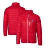 Cutter & Buck Men's Red New England Patriots Throwback Logo Rainier PrimaLoft Eco Insulated Full-Zip Puffer Jacket view 1