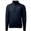 Cutter & Buck Men's Navy Chicago Bears Throwback Eco Sherpa Fleece Quarter-Zip Pullover Jacket view 2