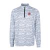 Cutter & Buck Men's Charcoal Denver Broncos Throwback Logo Traverse Camo Print Stretch Quarter-Zip Pullover Top view 2