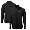 Cutter & Buck Men's Black San Francisco 49ers Adapt Eco Knit Hybrid Recycled Full-Zip Throwback Jacket view 1