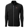 Cutter & Buck Men's Black San Francisco 49ers Adapt Eco Knit Hybrid Recycled Full-Zip Throwback Jacket view 2