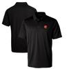 Cutter & Buck Men's Black Cincinnati Bengals Throwback Logo Prospect Textured Stretch Polo view 1