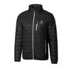 Cutter & Buck Men's Black Cleveland Browns Throwback Logo Rainier Primaloft Eco Insulated Full-Zip Puffer Jacket view 2