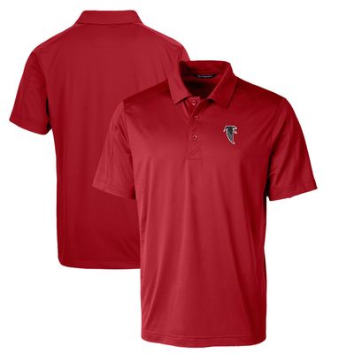 Cutter & Buck Men's Red Atlanta Falcons Throwback Team Logo Prospect Textured Stretch Polo