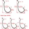 50pcs Wide Gap Fishing Hook High Carbon Steel Offset Worm Hook Jig Fishing Hooks for Bass Saltwater Fishing Size: 1/0-5/0 (2/0) view 3