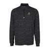 Cutter & Buck Men's Black Cleveland Browns Throwback Logo Big & Tall Traverse Camo Print Stretch Quarter-Zip Pullover Top view 2