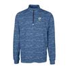 Cutter & Buck Men's Navy Los Angeles Chargers Throwback Logo Big & Tall Traverse Camo Print Stretch Quarter-Zip Pullover Top view 2