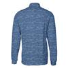 Cutter & Buck Men's Navy Los Angeles Chargers Throwback Logo Big & Tall Traverse Camo Print Stretch Quarter-Zip Pullover Top view 3