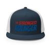 Thor The Strongest Embroidered Mesh Trucker Hat Thor's Snapback Hat Navy/White view 2