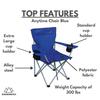 MOUNTAIN SUMMIT GEAR Anytime Chair for Camping, Sports, and The Outdoors w/Carry Bag, Camping Chairs for Adults, Folding Chair for Outside, (by Caddis Sports) view 4