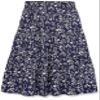 TIERED RUFFLE MIDI SKIRT Women's, Navy view 1