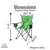 MOUNTAIN SUMMIT GEAR Anytime Chair for Camping, Sports, and The Outdoors w/Carry Bag, Camping Chairs for Adults, Folding Chair for Outside, (by Caddis Sports) view 3