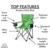 MOUNTAIN SUMMIT GEAR Anytime Chair for Camping, Sports, and The Outdoors w/Carry Bag, Camping Chairs for Adults, Folding Chair for Outside, (by Caddis Sports) view 4